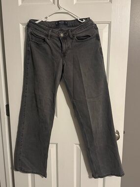 Hollister Charcoal Wide-Leg Jeans